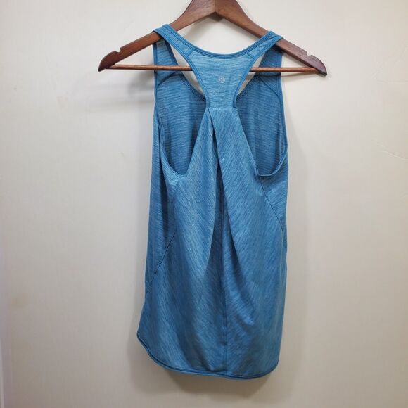 Lululemon Tank Top Womens Tall Racer Back Teal no size tag PTP 15" - Picture 2 of 7